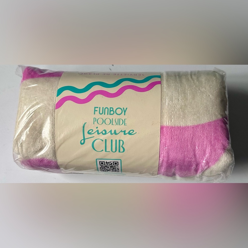 Funboy Pink and Cream Beach Towel